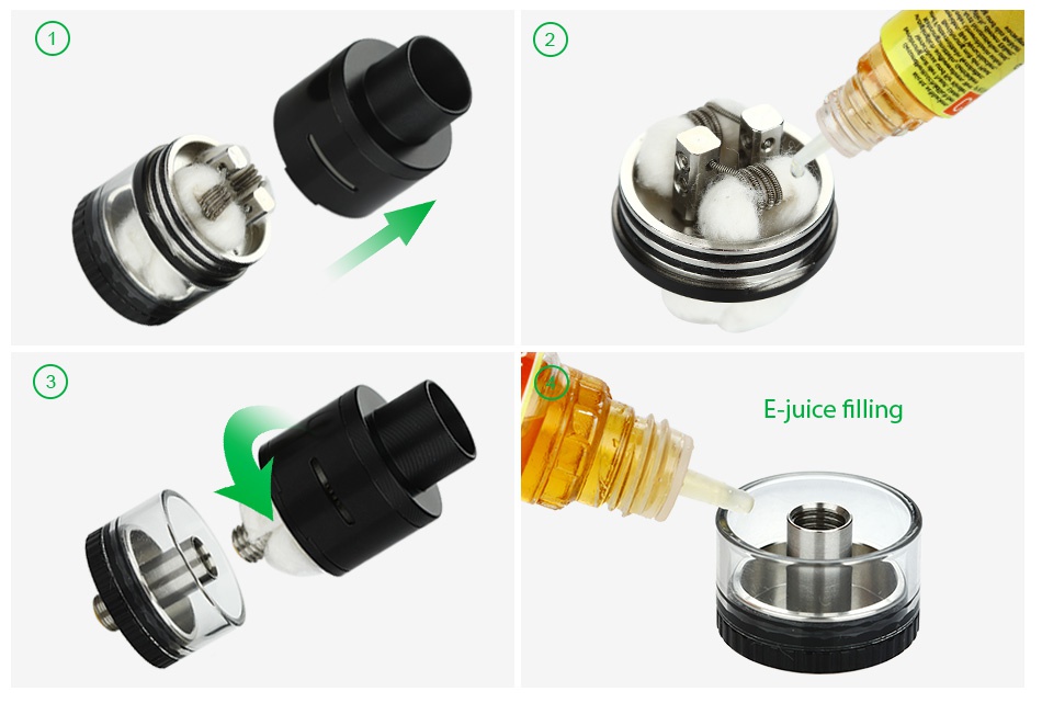 Kangertech DOTA RDTA Cartomizer 4ml E juice filling