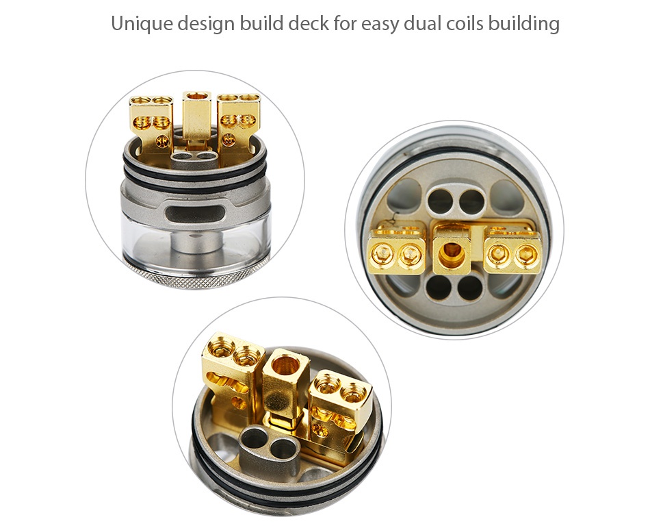 DEJAVU RDTA 2ml Unique design build deck for easy dual coils building