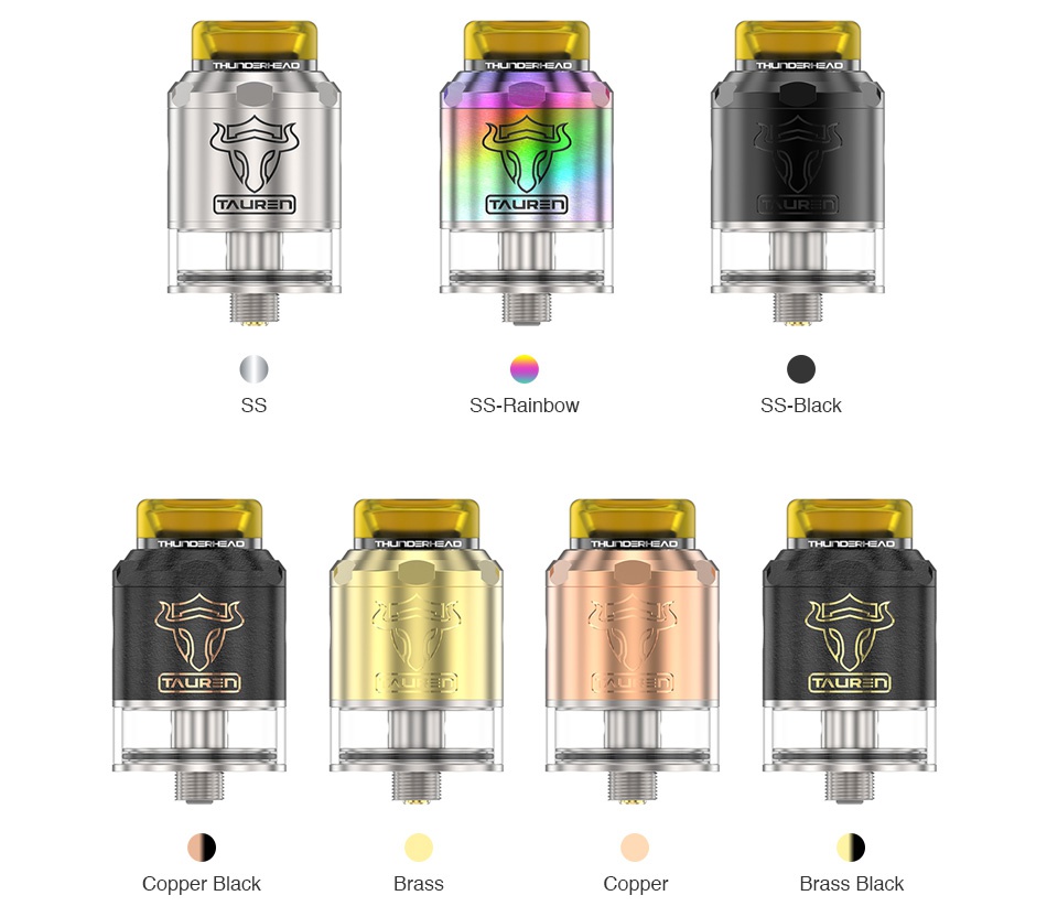 THC Tauren BF RDTA 2ml THunOSRHEAD    TA R SS SS Rainbow SS Black THunDERHEAD H AD1     GuR  GT uRt Copper Black Brass Brass black