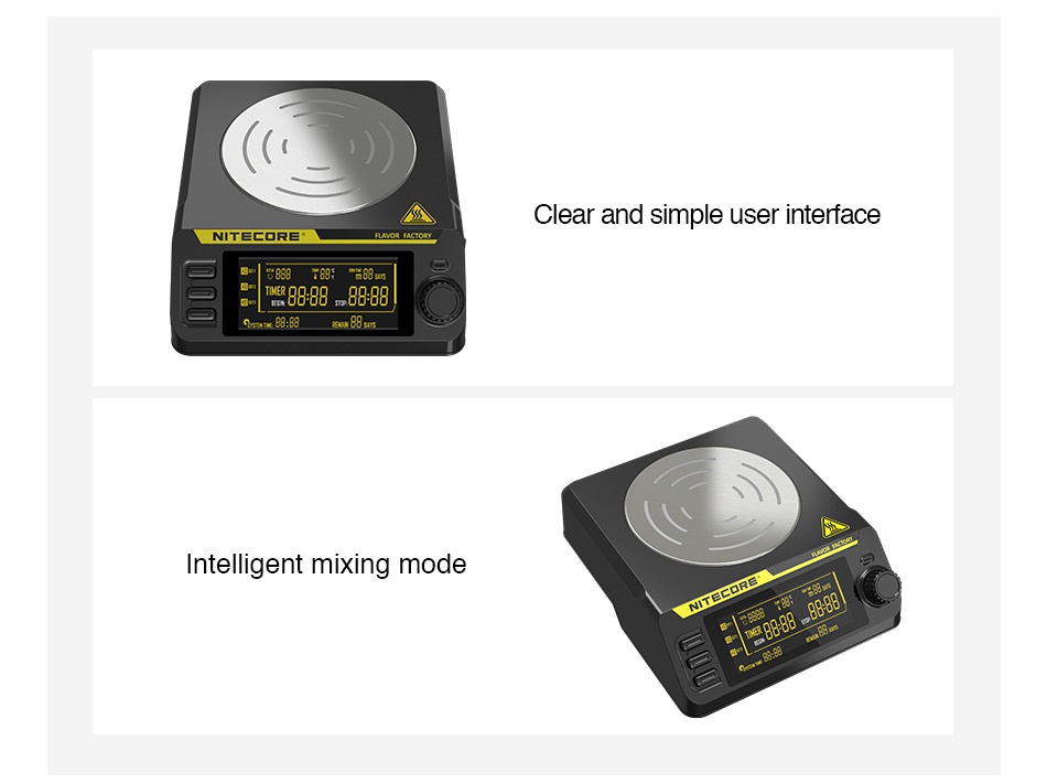 Nitecore NFF01 Magnetic Liquid Mixer Clear and simple user interface NTEE RE le888888 mw88 830e88m Intelligent mixing mode