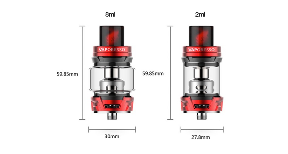 Vaporesso SKRR Subohm Tank 8ml/2ml 8ml 2ml VAPORESSO VAPORESSO 5985mm 5985mm 30mm 278mm