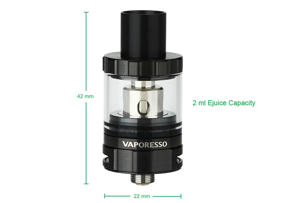 Vaporesso Estoc Tank With EUC Coil 2ml 42 mm 2 ml Juice Capacity VAPORESSO 22 mm