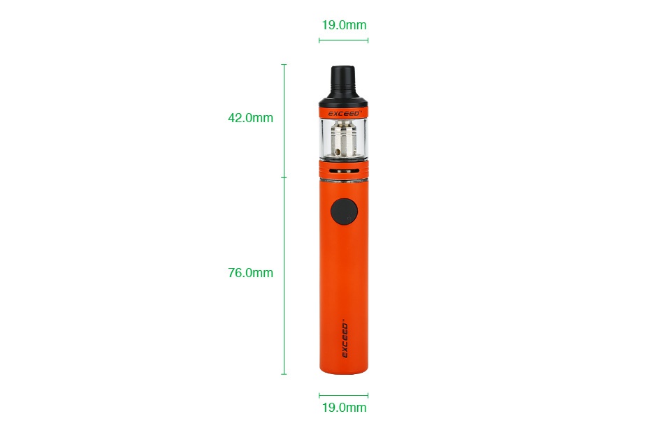 Joyetech Exceed D19 Starter Kit 1500mAh 19 0mm 42 0mm 76 0mm 19 0mm