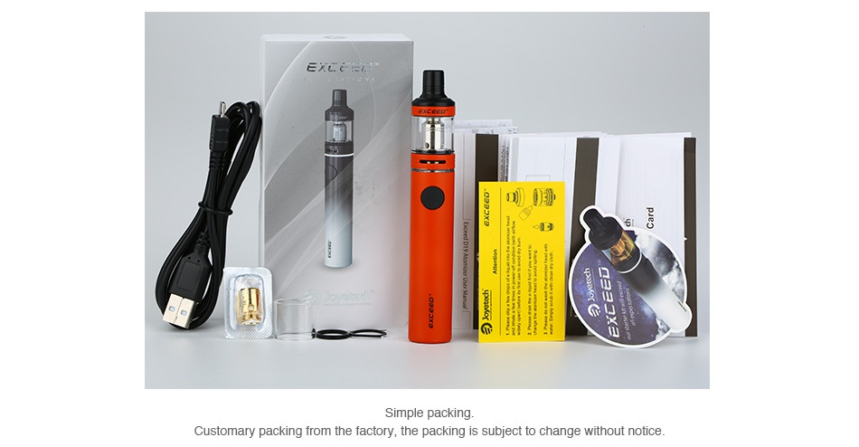 Joyetech Exceed D19 Starter Kit 1500mAh 11   Simple packin Customary packing from the factory  the packing is subject to change without notice