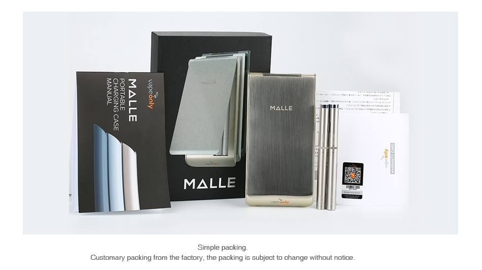 VapeOnly New Malle PCC Kit with Malle S Ecig 2250mAh M LLE Customary packing from the factory  the packing is subject to change without notice