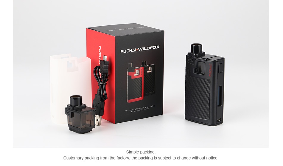 Fuchai Wildfox AIO Starter Kit 2000mAh FUCHAI WILDFOX palace Simple packing Customary packing from the factory  the packing is subject to change without notice