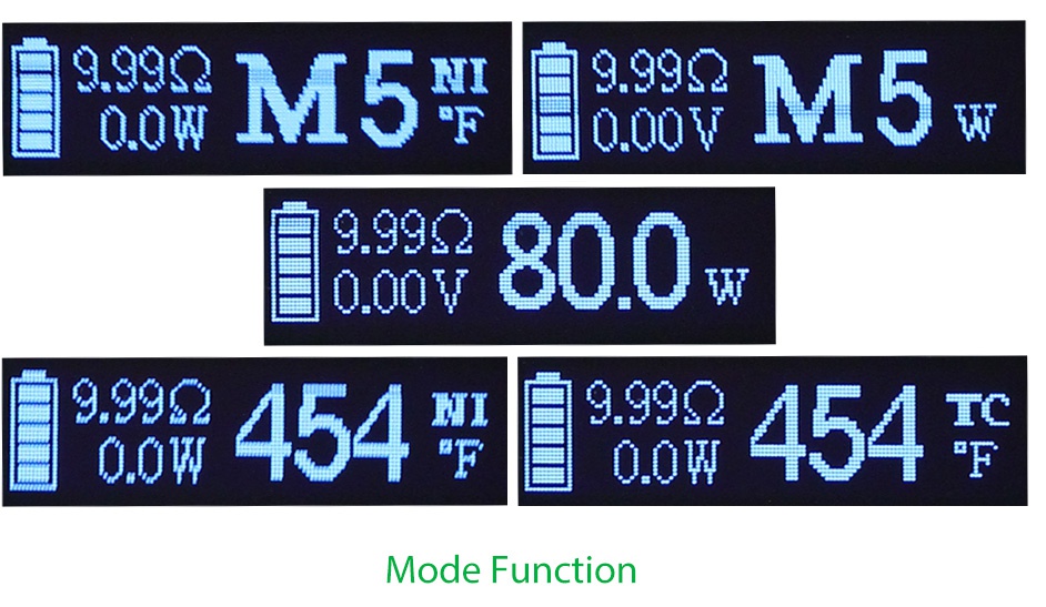 Kangertech Dripbox 2 TC Starter Kit  8M5 88M5w 9 992  0 0y 800  9 99 010W 454 WI9 999 00W 54 F Mode function