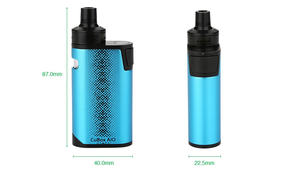 Joyetech CuBox AIO Starter Kit 2000mAh 87 0mm Cu Box Alo 40 0mm 22 5mm