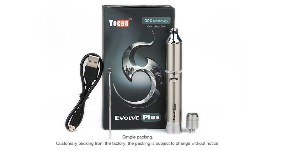 Yocan Evolve Plus Wax Vape Pen Kit 1100mAh Yean ao VE  Plu Customary packing from the factory  the packing is subject to change without notice