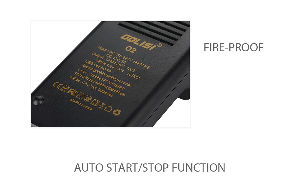 Golisi O2 2.0A Fast Smart Charger FIRE PROOF AUTO START STOP FUNCTION