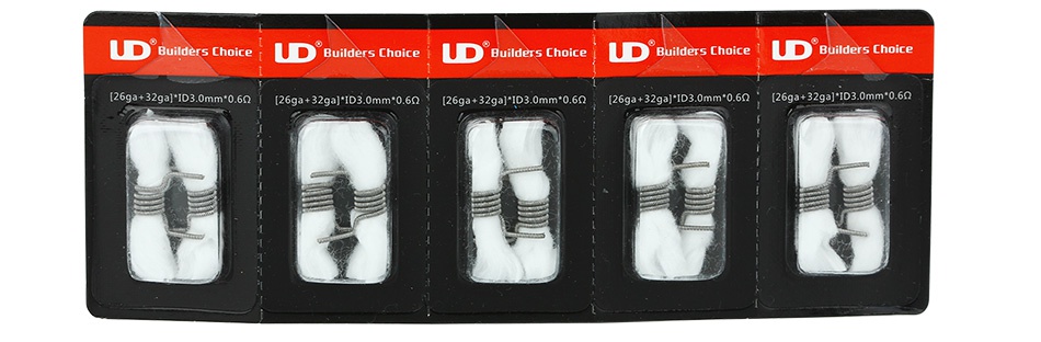 UD EZ OK Cotton Wire (26GA+32GA)xID3.0mmx0.6ohm 10pcs UD Buiders Choice UD uilders choice uD Builders Choice UD auilders Choice  UD Builders cr  BEH