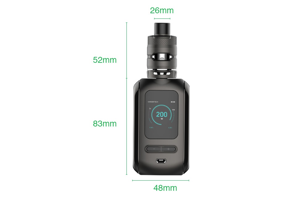 Kangertech Ranger 200W TC Kit 26mm 52mm 200 83mm 48mm