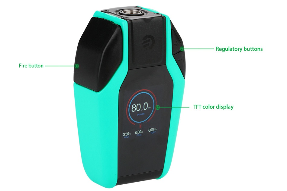 Joyetech Ekee 80W TC Box MOD 2000mAh Requlatory buttons Fire butto 800 TFT color display