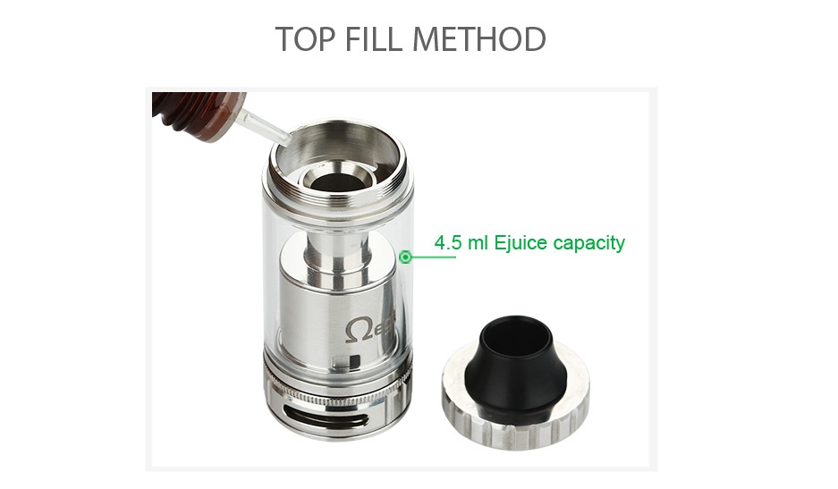 Advken Ohmega V2 RTA Atomizer 4.5ml TOP FILL METHOD 4 5 ml Juice capacity