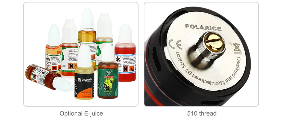 Smkon Polarice RTA 2ml ARic    Optional E juice 510 thread