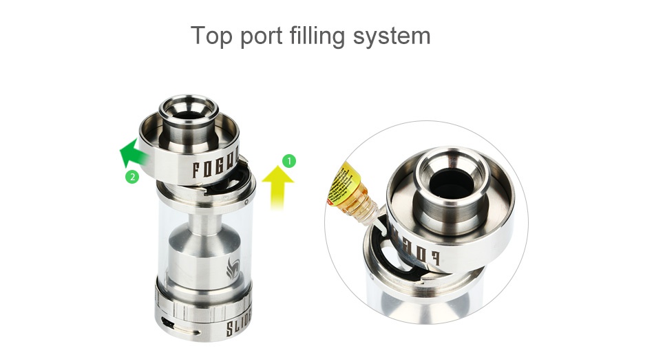 Fogworx Slider RTA Atomizer 5.5ml Top port filling system P