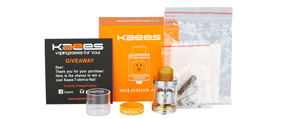 KAEES Solomon RTA 4ml EeoC   es vapingkaees For Your GIVEAWAY Dear Here is the chance to win a cool Kaees T shirt or Hat  solomon kadesh