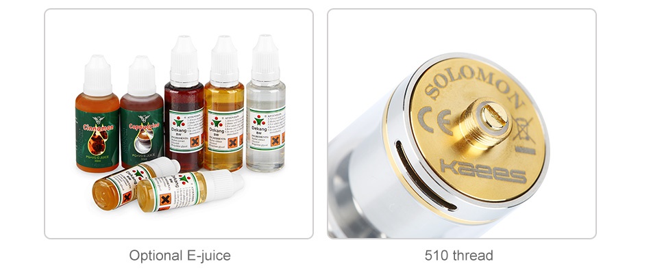 KAEES Solomon RTA 4ml Optional E juice 510 thread