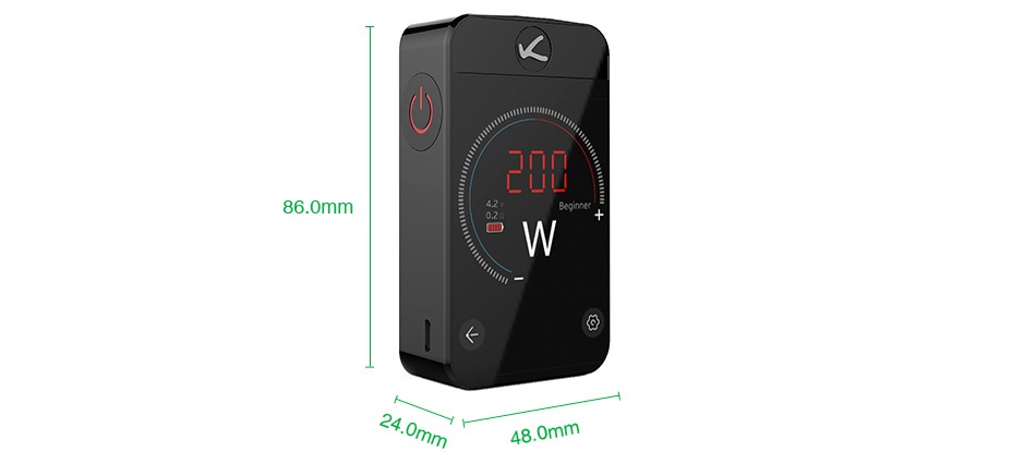 Kangertech Pollex 200W Touch Screen TC MOD 3500mAh W W W Gray Blue White Black