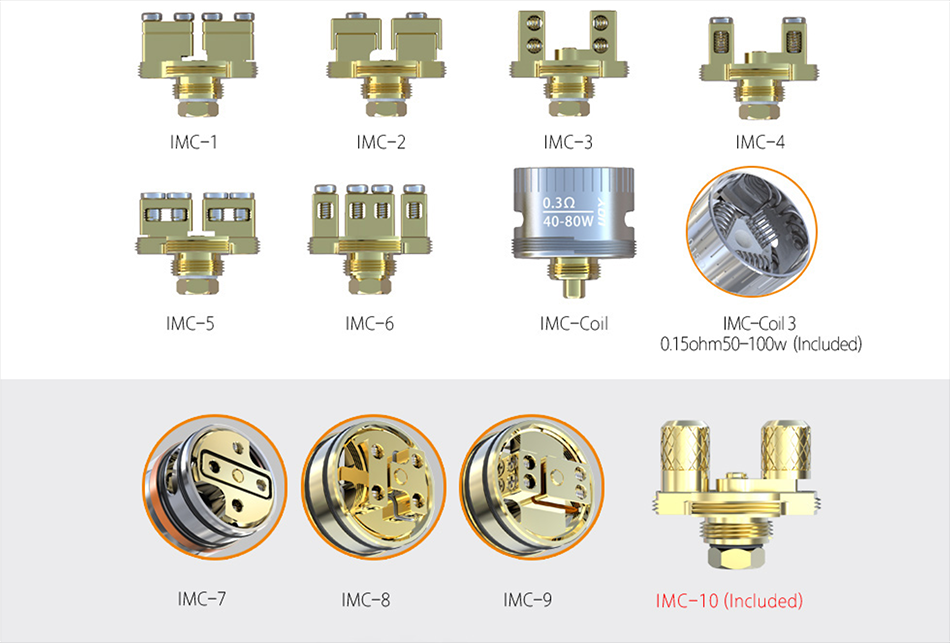 IJOY RDTA BOX Triple 240W TC Kit   AC 4    0 80W IMC 6 IMC Coil IMC Co 3 015hm50 100w nude  IMC 10  Included