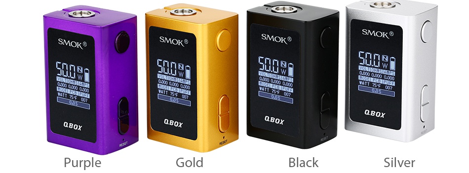 SMOK QBOX TC Box MOD 1600mAh  ahs SMOKO SMOK  C n CINO BOx OBOX OBOX QBOX Purple Gold Silver