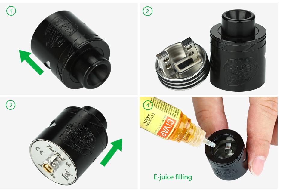 WOTOFO The Troll 25 RDA V2 E juice filling