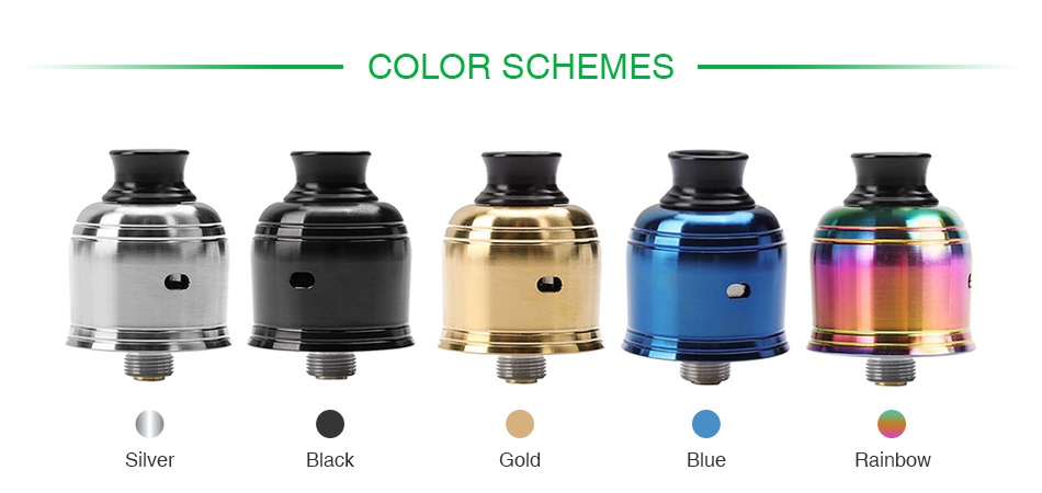 Hotcig Castle BF RDA COLOR SCHEMES SIver Black Gold Rainbow