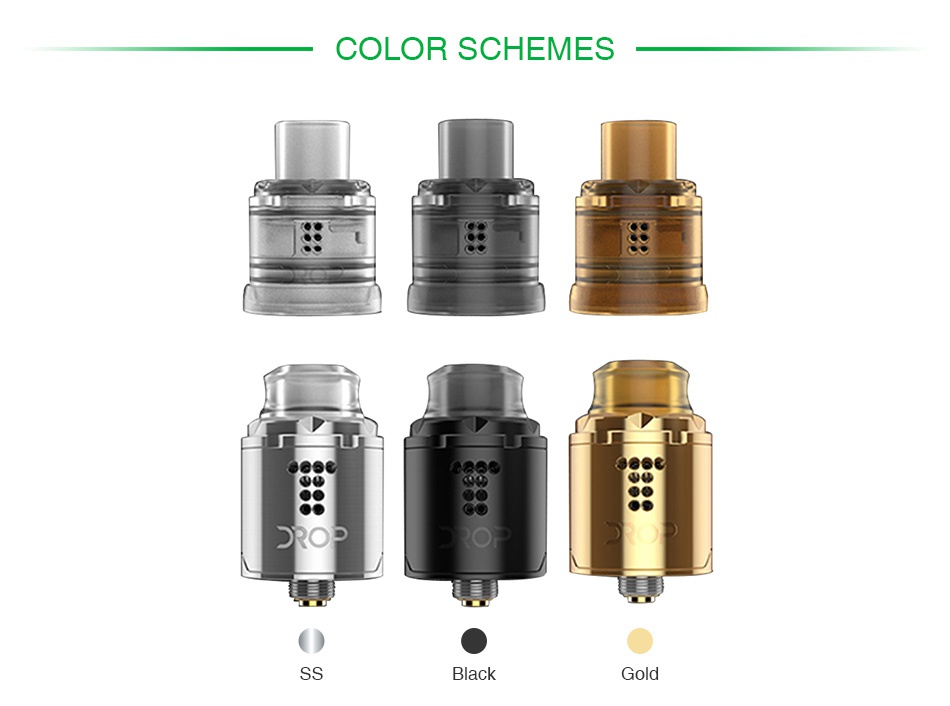 Digiflavor DROP SOLO RDA COLOR SCHEMES Black Gold