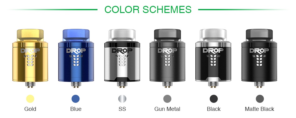 Digiflavor DROP RDA COLOR SCHEMES ROP B Gun meta Black Matte black