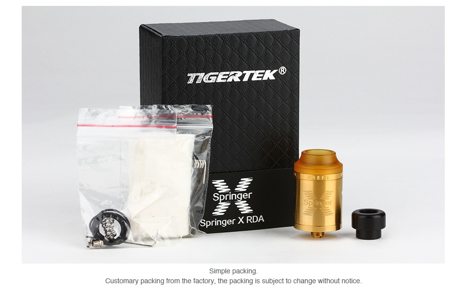 Tigertek Springer X RDA Spring Springer X RDA Simple packing Customary packing from the factory  the packing is subject to change without notice