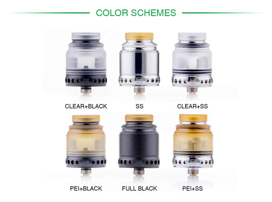 Hellvape Anglo RDA COLOR SCHEMES losdmbod sc oae CLEAR BLACK SS CLEAR ss 10 cm0D0 0c000 m   PE BLACK FULL BLACK PE ss