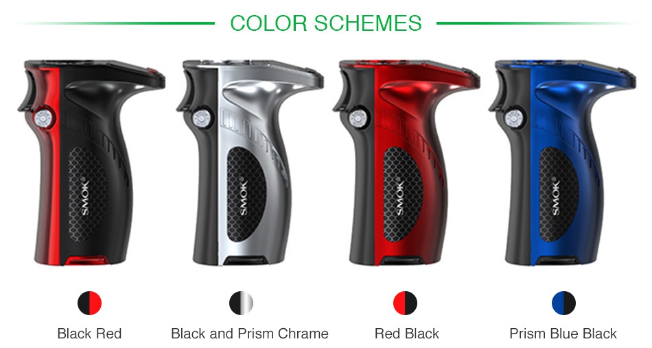 SMOK Mag Grip 100W TC Box MOD COLOR SCHEMES Black red Black and Prism Chame Red black Prism blue black